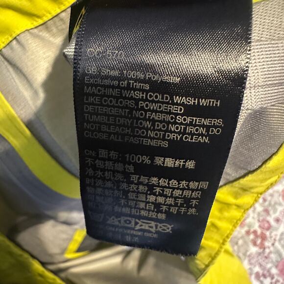 Marmot Gore-tex Active Shell WaterProof Jacket Womens Medium Neon Yellow Green - Picture 8 of 9